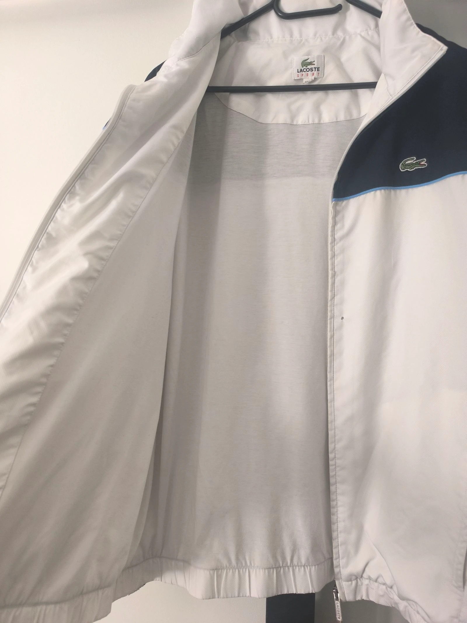 Vest / Windjack Lacoste Sport vintage marineblauw en wit - Maat 6 (XL/XXL) – photo 11